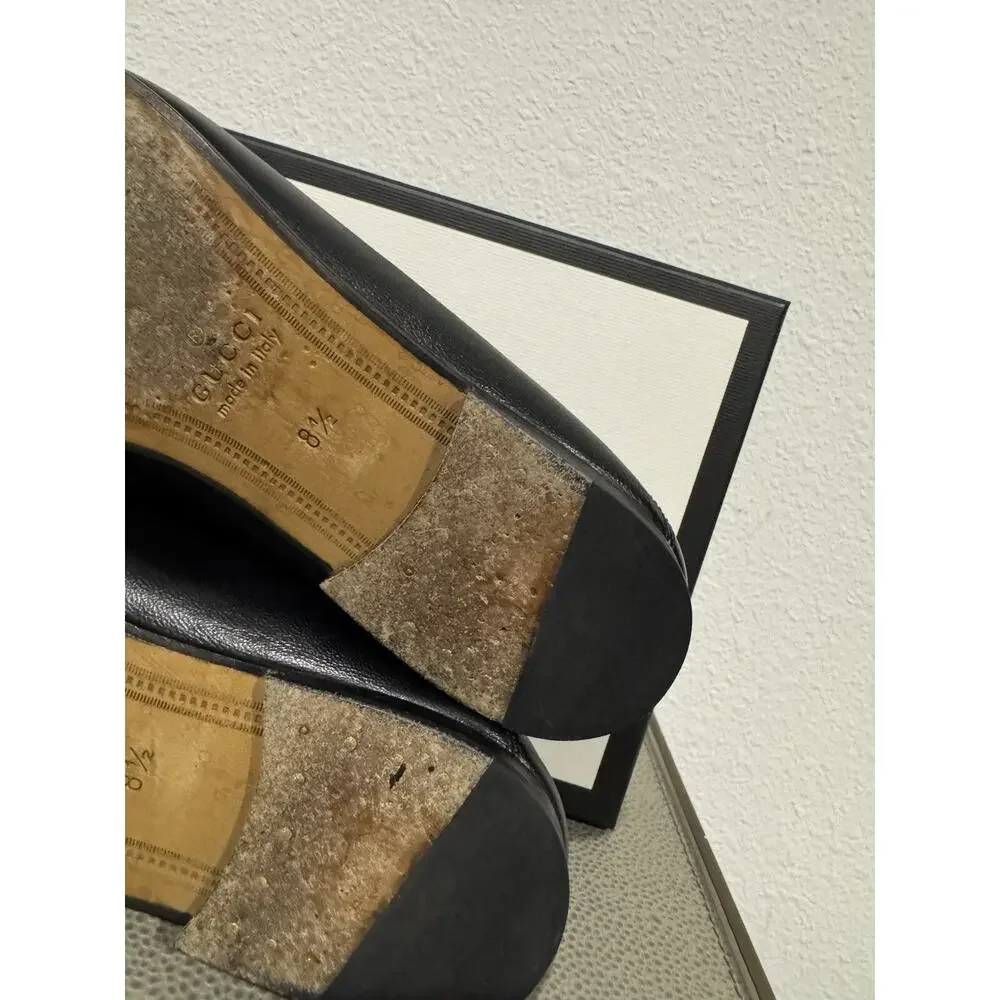 Gucci Mens Brixton Web Trimmed Horsebit Collapsible Heel Loafers Sz 8.5 $990